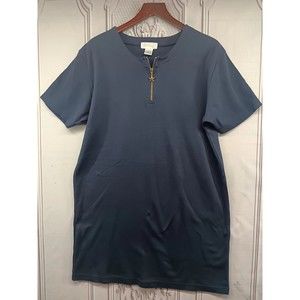 Tara Vanessa Paris Women's‎ Casual Shift Dress SZ XL 100% Cotton Starfish Zipper